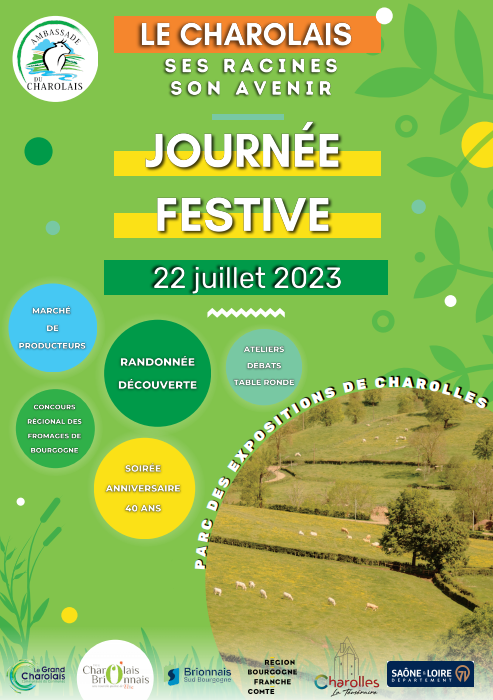 journée festive de l'ambassade du Charolais le 22 juillet au parc des expositions du Charolais