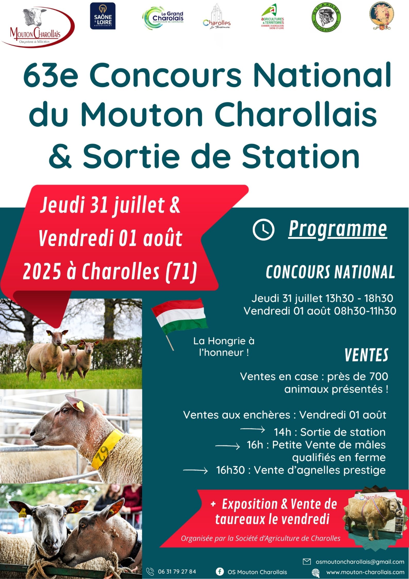 👉63ème Concours National du Mouton Charollais