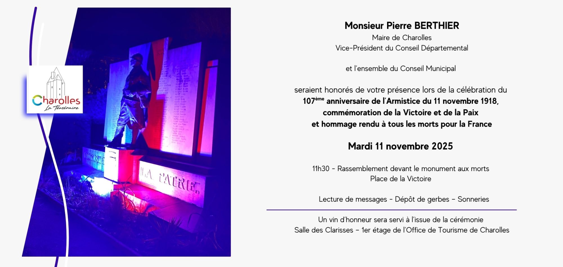 commémoration de l’Armistice de la guerre 1914 / 1918