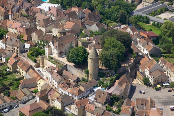 Charolles vue du ciel 