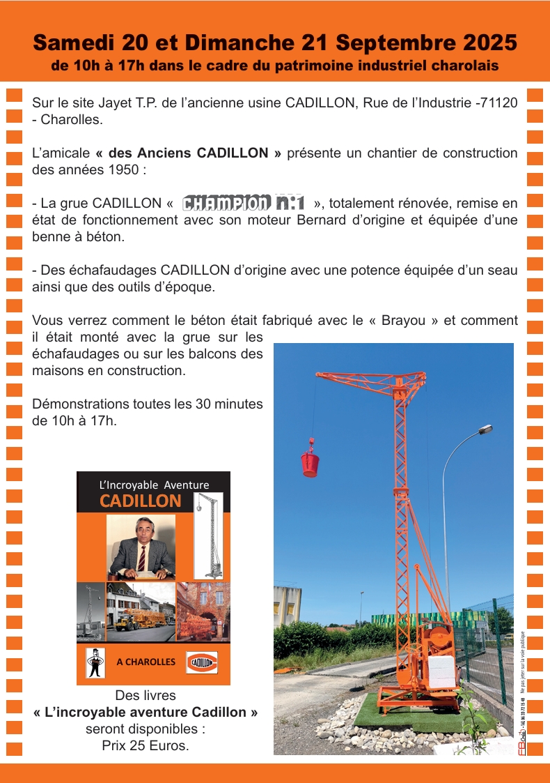 👉Animation Journée du Patrimoine : Cadillon